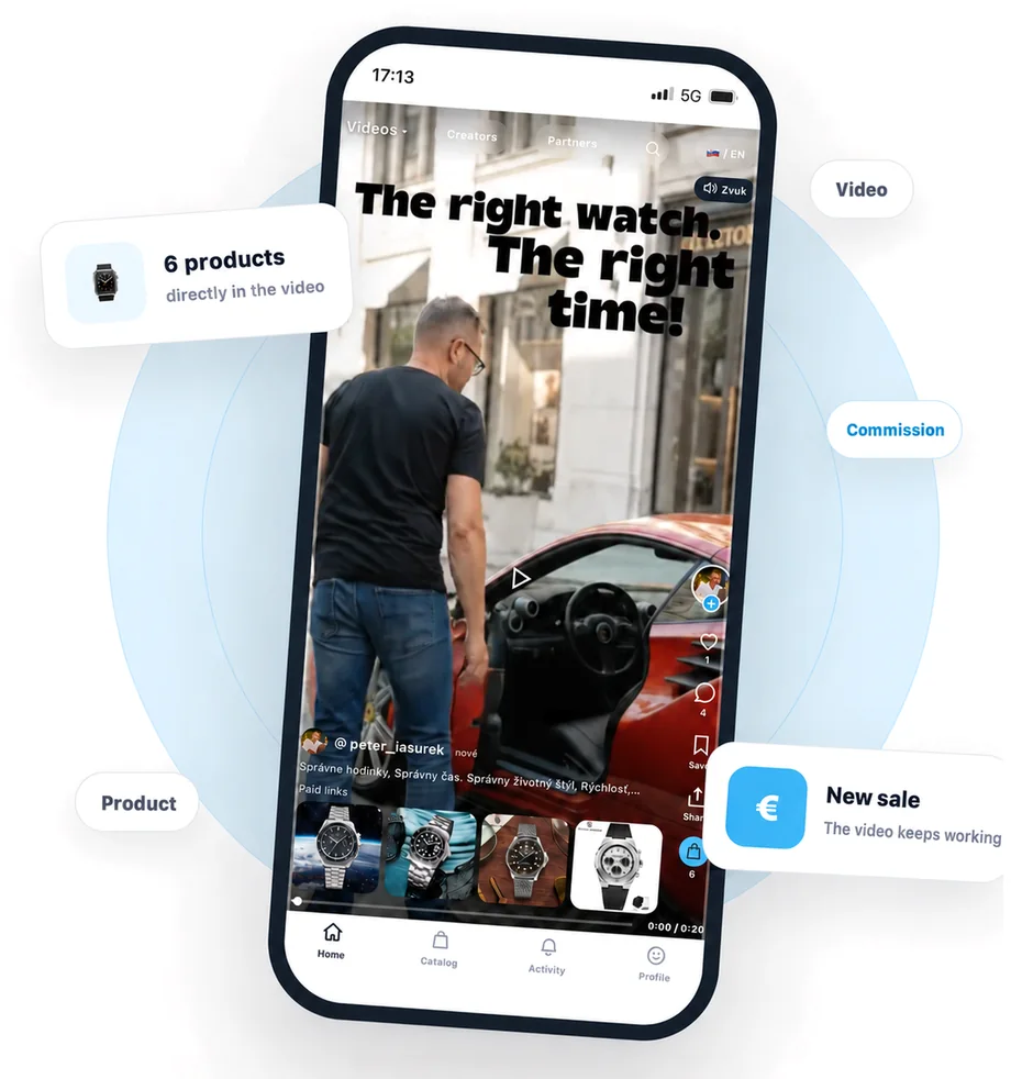 AffilKit — video s produktmi v telefóne